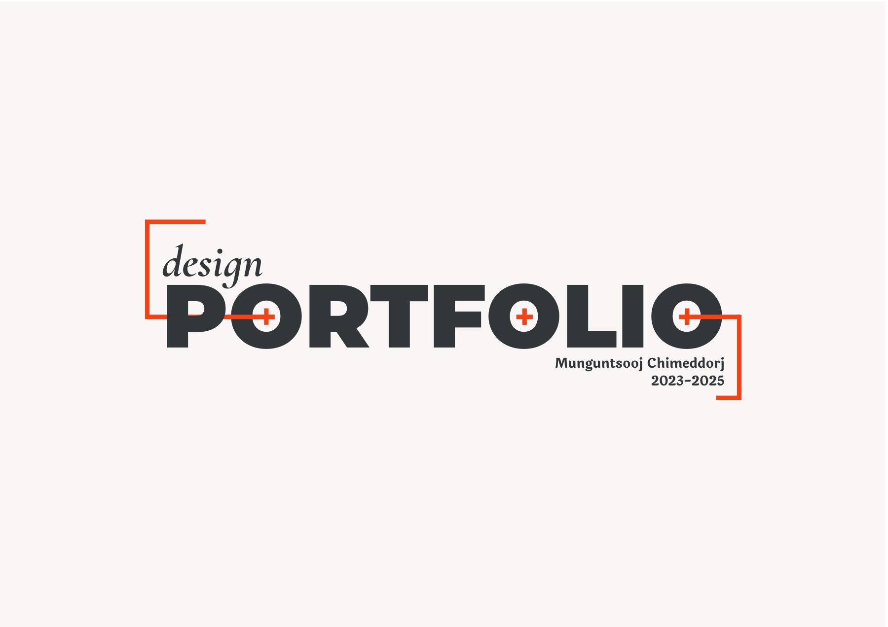 Cover of the printed design portfolio 2023–2025